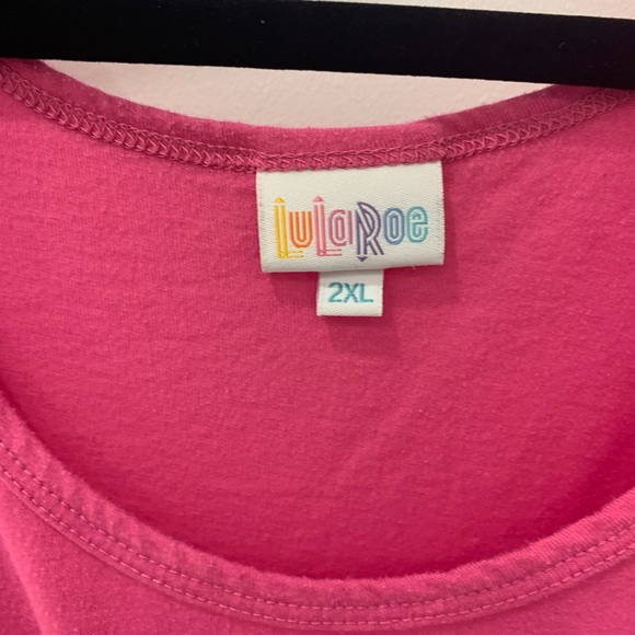 LuLaRoe Kristine tank pink 2XL - Picture 3 of 5
